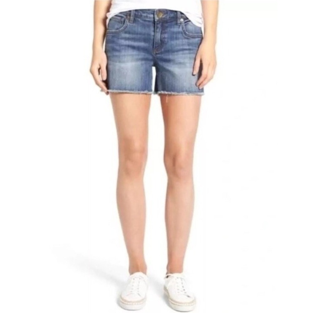 KUT from the Kloth Women's Size 6 Gidget Frey 3.5" Inseam Cut Offs Denim Shorts